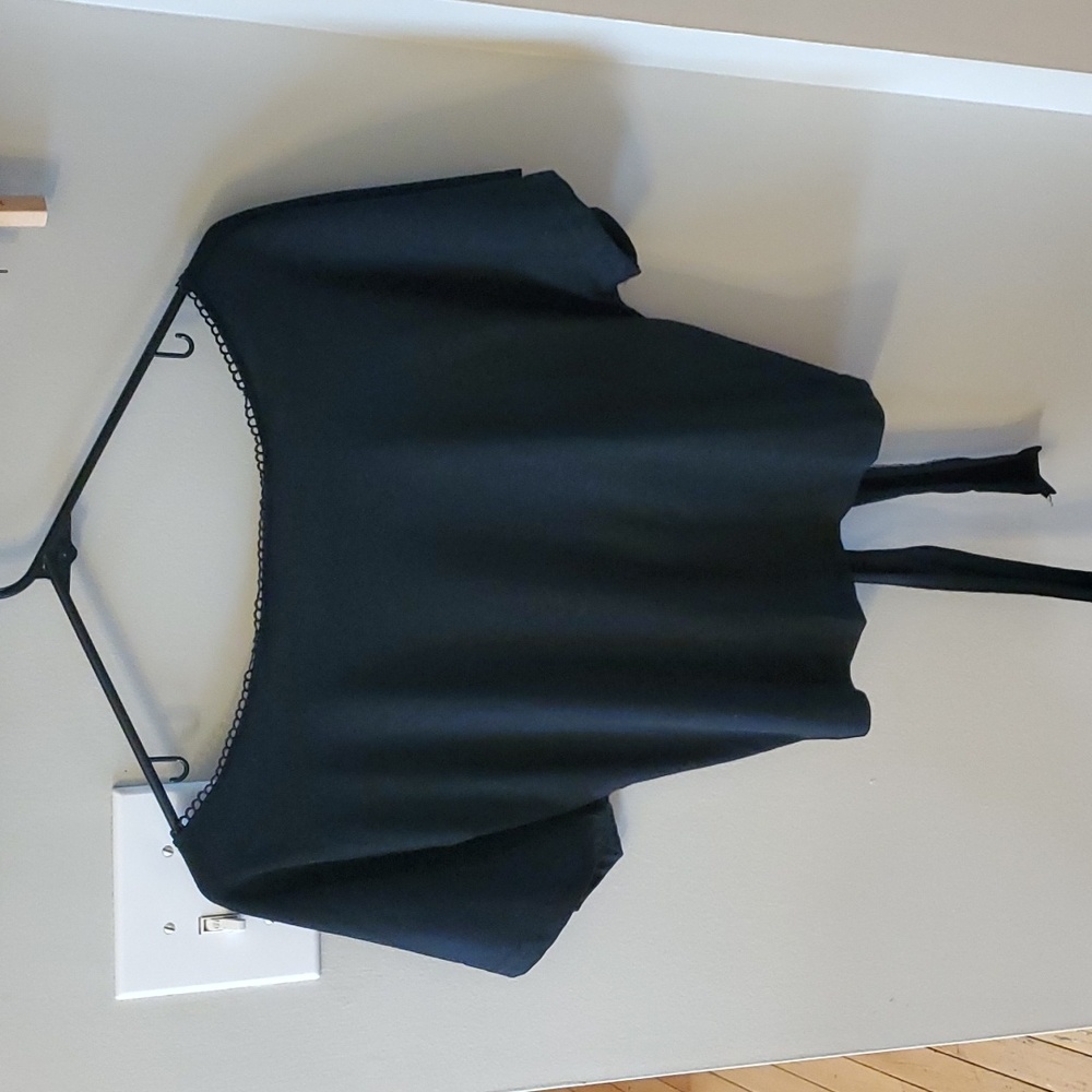 Shein black shirt with tie back